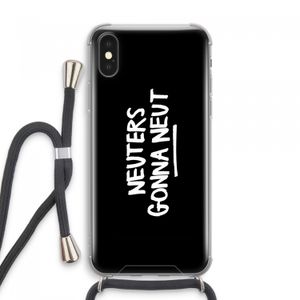 Neuters (zwart): iPhone XS Max Transparant Hoesje met koord