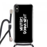 Neuters (zwart): iPhone XS Max Transparant Hoesje met koord