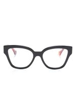 Gucci Eyewear lunettes de soleil rectangulaires à logo Double G - Noir