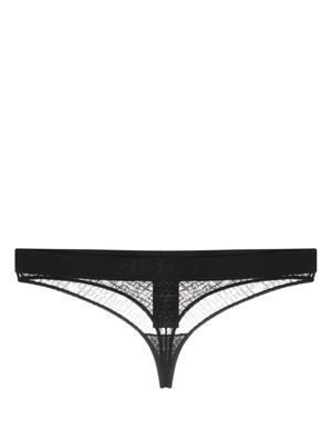 Palm Angels string à bande logo - Noir