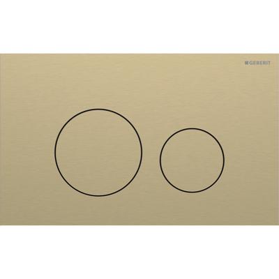 Geberit Drukplaat Sigma 40, 2-toets Round RVS Geborsteld Messing