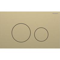 Geberit Drukplaat Sigma 40, 2-toets Round RVS Geborsteld Messing