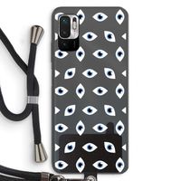 Eyes pattern: Xiaomi Redmi Note 10 5G Transparant Hoesje met koord