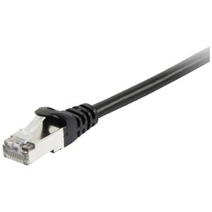 Equip 605593 RJ45 Netwerkkabel, patchkabel CAT 6 S/FTP 0.25 m Zwart Vergulde steekcontacten 1 stuk(s)