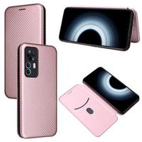 Xiaomi 12T/12T Pro Flip Case - Koolstofvezel - Rosé goud - thumbnail