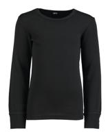 Rib Naadloos Thermo Sportshirt - Zwart