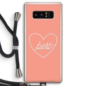 Best heart: Samsung Galaxy Note 8 Transparant Hoesje met koord