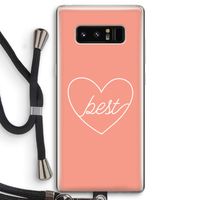 Best heart: Samsung Galaxy Note 8 Transparant Hoesje met koord