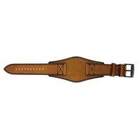 Fossil horlogeband FS4616 Leder Cognac 22mm + zwart stiksel