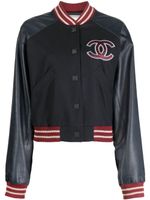 CHANEL Pre-Owned veste bomber Sports Lineà logo appliqué (2004) - Bleu - thumbnail