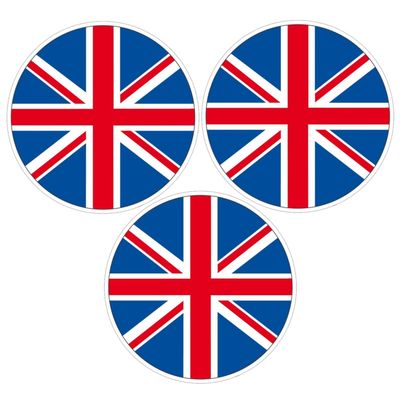 Set van 3x stuks UK Great Britain vlag/Union Jack hangdecoratie 28 cm