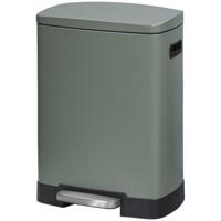 Leen Bakker - Pedaalemmer Paco - - 25L+15L - Metaal - Groen - 39x47.5x64.5 Cm