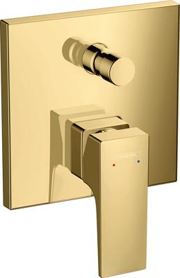 Hansgrohe Metropol ééngreeps badmengkraan afbouwdeel met rechte greep, Polished Gold Optic
