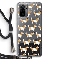 Doggy: Xiaomi Redmi Note 10 Pro Transparant Hoesje met koord
