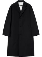 Jil Sander manteau boutonné à revers crantés - Noir - thumbnail