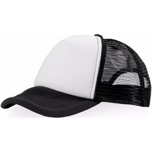 Truckers baseballcap zwart/wit