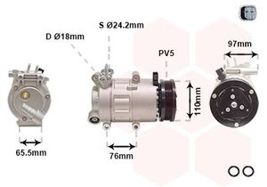 Compressor, airconditioning *** IR PLUS *** 1801K001