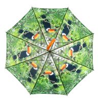 Esschert Design paraplu Toekan 120 x 96 cm polyester groen - thumbnail