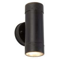 Searchlight Kunststof wandspotCoastal Up - Down 2-lichts zwart - 7592-2BK