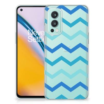 OnePlus Nord 2 5G | TPU bumper | Zigzag Blauw