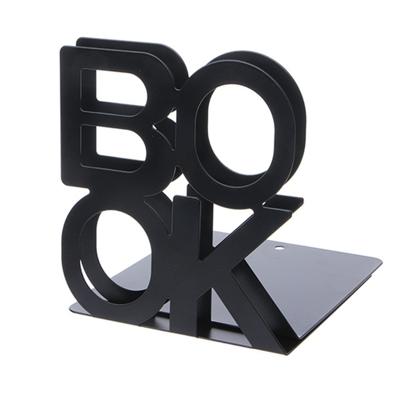 Alfabet vormige ijzeren metalen boekensteunen steun houder Desk stands voor boeken (zwart)