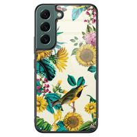 Samsung Galaxy S22 Plus glazen hardcase - Sunflowers