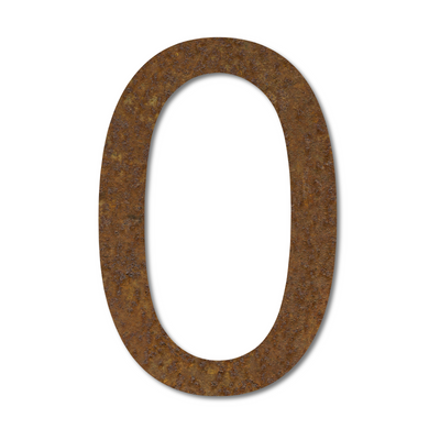 LIROdesign - Huisnummer cortenstaal 15cm - Nr. 0