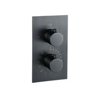 FortiFura Calvi Thermostatische Inbouwkraan - met inbouwdeel - Gunmetal PVD SW721170