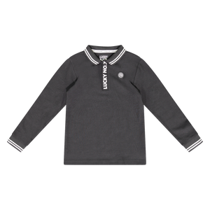 Lucky No. 7 Jongens polo shirt - Zwart