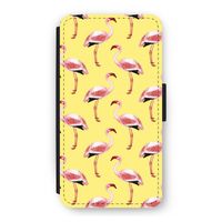 Flamingo's geel: iPhone 11 Pro Flip Hoesje