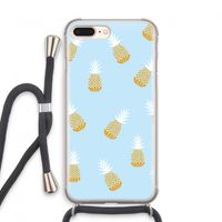 Ananasjes: iPhone 7 PLUS Transparant Hoesje met koord
