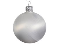 6 Glazen kerstballen mat 6 cm ijslak - Decoris - thumbnail