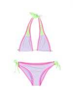 MC2 Saint Barth Kids bikini à logo brodé - Violet