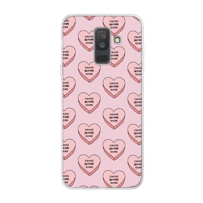 Chicks before dicks: Samsung Galaxy A6 Plus (2018) Transparant Hoesje