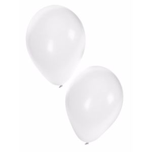 Witte party ballonnen 30x stuks van 27 cm