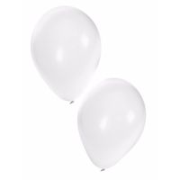 Witte party ballonnen 30x stuks van 27 cm - thumbnail