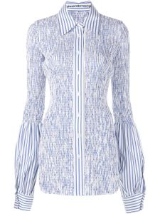 Alexander Wang chemise froncée à rayures - Bleu