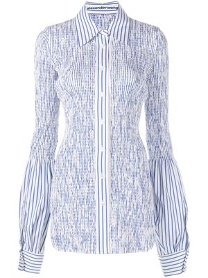 Alexander Wang chemise froncée à rayures - Bleu