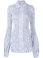 Alexander Wang chemise froncée à rayures - Bleu - thumbnail