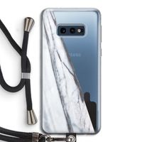 Gestreepte marmer: Samsung Galaxy S10e Transparant Hoesje met koord