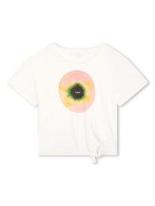 Chloé Kids graphic-print organic cotton T-shirt - Blanc