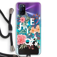Hello in flowers: Oppo A72 Transparant Hoesje met koord