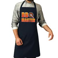 BBQ Master barbeque schort / keukenschort navy voor heren   - - thumbnail