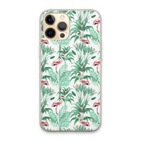 Flamingo bladeren: iPhone 13 Pro Max Transparant Hoesje