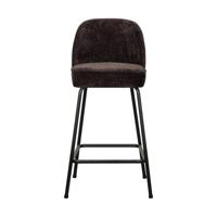 BePureHome Vogue barkruk H65 chenille donkerbruin