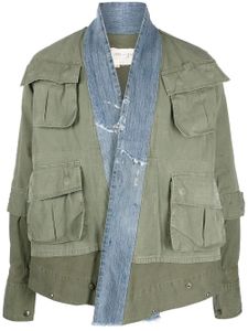 Greg Lauren veste militaire en coton - Vert