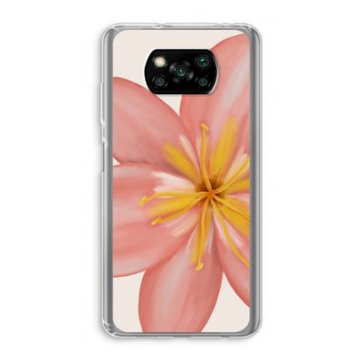 Pink Ellila Flower: Xiaomi Poco X3 Pro Transparant Hoesje