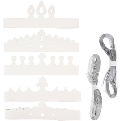 Creativ Company Kronen, h: 10-16,5 cm, l: 60 cm, 230 gr, wit, 50 stuk/ 1 doos