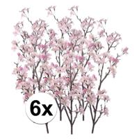 Bellatio flowers & plants Appelbloesem takken - 6x - roze - 104 cm - kunststof