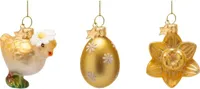 Vondels paashanger kuiken, ei en narcis 6cm multi 3 stuks